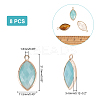 8Pcs 8 Style Natural & Synthetic Gemstone Pendants G-AR0004-21-2