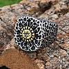 Textured 304 Stainless Steel Finger Rings FS-WG3E048-04-1