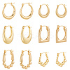 6 Pairs 6 Style304 Stainless Steel Hoop Earrings for Women EJEW-BBC0001-95-1