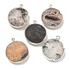Electroplated Natural Druzy Agate Pendants G-A229-01F-1