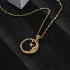 Brass Micro Pave Clear Cubic Zirconia Pendant Necklaces LS-NJEW-S438-05B-G-2