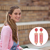 4 Pairs 4 Colors Alloy Enamel Pencil Dangle Stud Earrings for Teachers' Day EJEW-AN0004-86-5