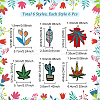 36Pcs 6 Style Polyester Fabrics Computerized Embroidery Cloth Sew on Patches PATC-FG0001-05-2