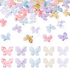 50Pcs 5 Colors Marbled Stone Style Opaque Acrylic Beads OACR-TA0003-64-1