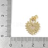 Brass Micro Pave Clear Cubic Zirconia Pendants ZIRC-M001-16A-G-3