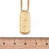 304 Stainless Steel Rectangle Number Pendant Necklaces NJEW-D300-01G-07-5