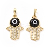 Brass Micro Pave Cubic Zirconia Pendants ZIRC-F136-02G-03-2