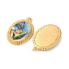 304 Stainless Steel Enamel Pendants STAS-U061-48G-01-2