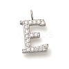 304 Stainless Steel Micro Pave Cubic Zirconia Pendants STAS-H228-06P-E-1