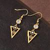 304 Stainless Steel Triangle Dangle Earrings EJEW-Z129-20G-2