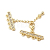 Brass Micro Pave Cubic Zirconia Chain Extender KK-L216-004A-G-2