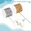 2 Colors 304 Stainless Steel Paperclip Chains CHS-PH0001-10-4