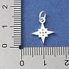 S925 Sterling Silver Micro Pave Cubic Zirconia Pendant STER-H115-02B-S-3