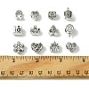 60Pcs 12 Style Tibetan Style Alloy European Beads TIBEB-FS0001-04-6