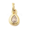 Brass Cubic Zirconia Charms KK-G554-02E-01-1