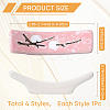 4Pcs 4 Colors Flower Pattern Japanese Style Porcelain Chopsticks Rests DJEW-CP0001-33-2