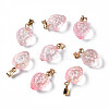 Two Tone Transparent Spray Painted Glass Pendants LS-X-GLAA-N035-014-G02-1