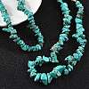 Synthetic Turquoise Chips Beaded Necklace NJEW-FZ00004-02-5