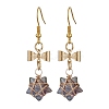 Glass Star Dangle Earrings EJEW-JE05548-3