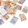 22Pcs 11 Style Embossed Printed Acrylic Pendants MACR-CW0001-11-3