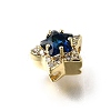 Brass Micro Pave Cubic Zirconia Beads KK-D379-01G-3