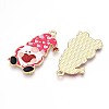 Alloy Enamel Pendants X-ENAM-T022-01D-2