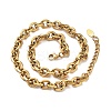 Ion Plating(IP) 304 Stainless Steel Rolo Chain Necklace X-NJEW-D045-01G-2