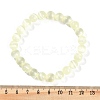 Dyed Natural Selenite Round Beaded Stretch Bracelets for Women G-U005-02K-5