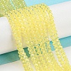 Baking Paint Transparent Glass Beads Strands DGLA-A034-J2mm-B07-2