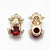 Brass Glass Rhinestone Pendants LS-X-GLAA-S179-30B-RS-2
