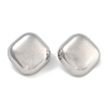 304 Stainless Steel Square Stud Earrings for Women EJEW-U022-07P-1