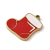 Christmas Theme Ion Plating(IP) 304 Stainless Steel Enamel Charms STAS-Z083-06G-02-2