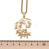 Gothic 201 Stainless Steel Hollow Moon Woman Pendant Necklaces NJEW-K283-04G-3