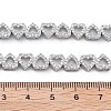 Brass Micro Pave Clear Cubic Zirconia Multi Heart Connector Charms KK-B125-05P-3