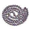 Electroplate Opaque Solid Color Glass Beads Strands EGLA-T020-07H-2