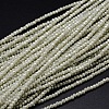 Faceted Rondelle Full Rainbow Plated Electroplate Glass Beads Strands X-EGLA-M004-2mm-A17-1