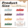48Pcs 8 Colors Alloy Enamel Pendants ENAM-LP0001-85-2