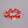 Lip Computerized Embroidery Cloth Iron On Patches FIND-WH0094-16A-02-1