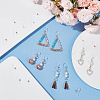 64Pcs 4 Colors Transparent Resin Earring Hooks RESI-PH0001-84-2