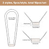 10Pcs 2 Styles 304 Stainless Steel Rolo Chain Necklaces Making NJEW-CA00001-2