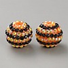 Halloween Theme Resin Rhinestone Beads RB-WH0003-08O-1