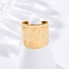 304 Stainless Steel Cuff Rings for Women RJEW-F175-02G-03-5