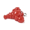 Opaque Resin Lobster Cray Pendants X-RESI-K023-04-2