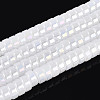 AB Color Plated Imitation Jade Glass Beads Strands GLAA-T026-4x8mm-J01-1
