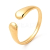 Ion Plating(IP) 201 Stainless Steel Open Cuff Ring RJEW-E063-44G-1