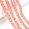 Electroplate Glass Beads Strands LS-EGLA-A034-T8mm-L24-4
