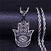 304 Stainless Steel Enamel Necklaces NJEW-Q338-02P-1