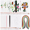 Flower/Bird Pattern Cardboard DIY Paper Quilling Tools Drawings Sample Cards DIY-GA0006-36-1