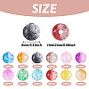 Two Tone Transparent Crackle Acrylic Beads CACR-TA0001-01-4