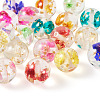 18Pcs 9 Colors Transparent Resin Inner Dried Flower Beads RESI-TA0003-29-3